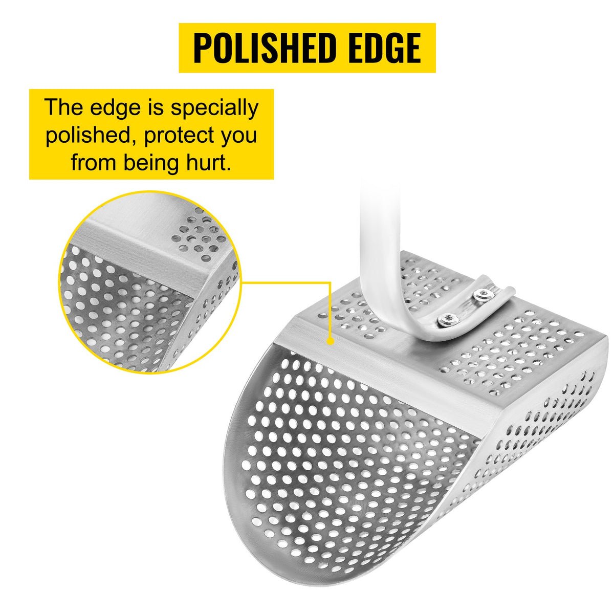 Metal Detector Sand Scoop Metal Detecting Hunting Scoop w/ Steel Handle