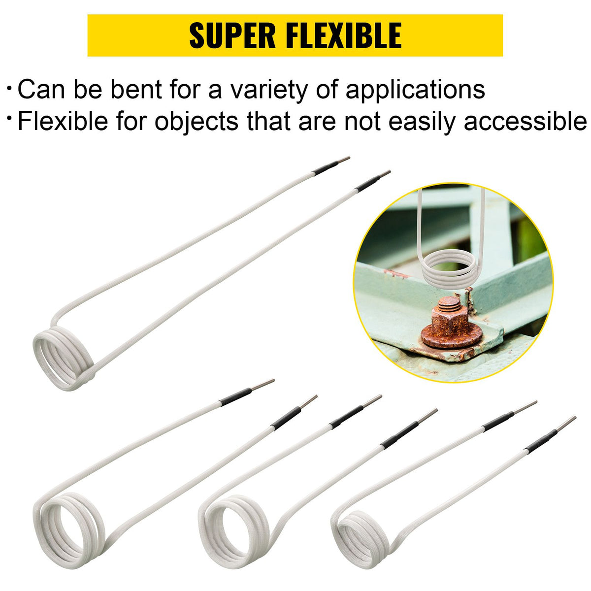 Induction Heater Coil Kit Induction Coils 8PCS For Removing Rusty Bolts