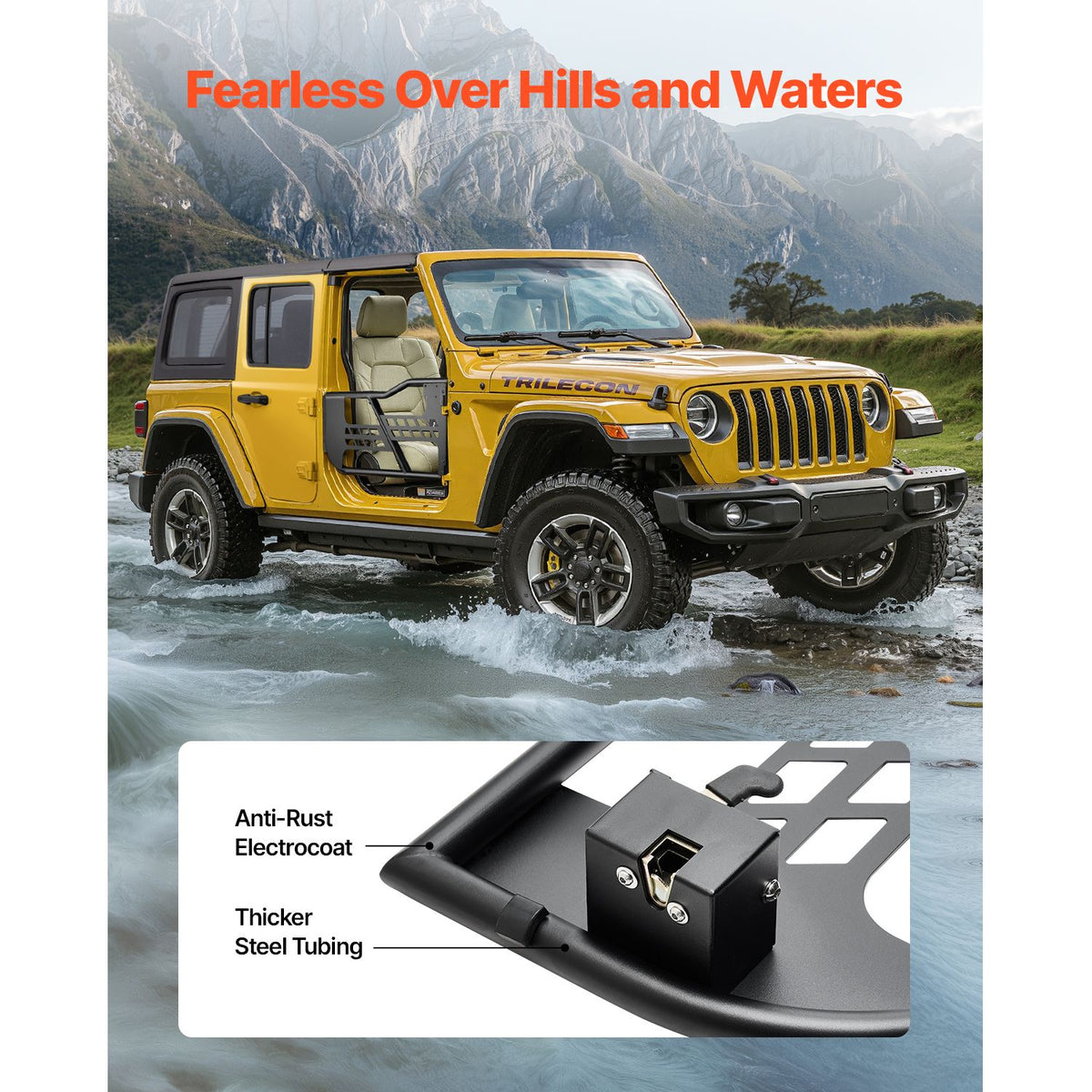 Jeep Tube Doors, 2-Door, Hunting Style Jeep Tubular D - V952-JPCGM2M0718J7OUX8V0