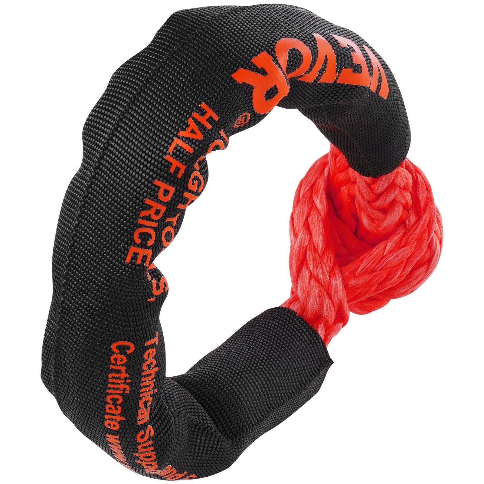 Synthetic Soft Shackle Rope, 2 Pack 12.7 x 558.8 mm 20 Ton Breaking Strength Recovery Tow Shackles with Extra 2 Sleeves and Storage Bag for UTV, ATV, Trucks, Jeep, Off-Road Vehicles Towing, Red