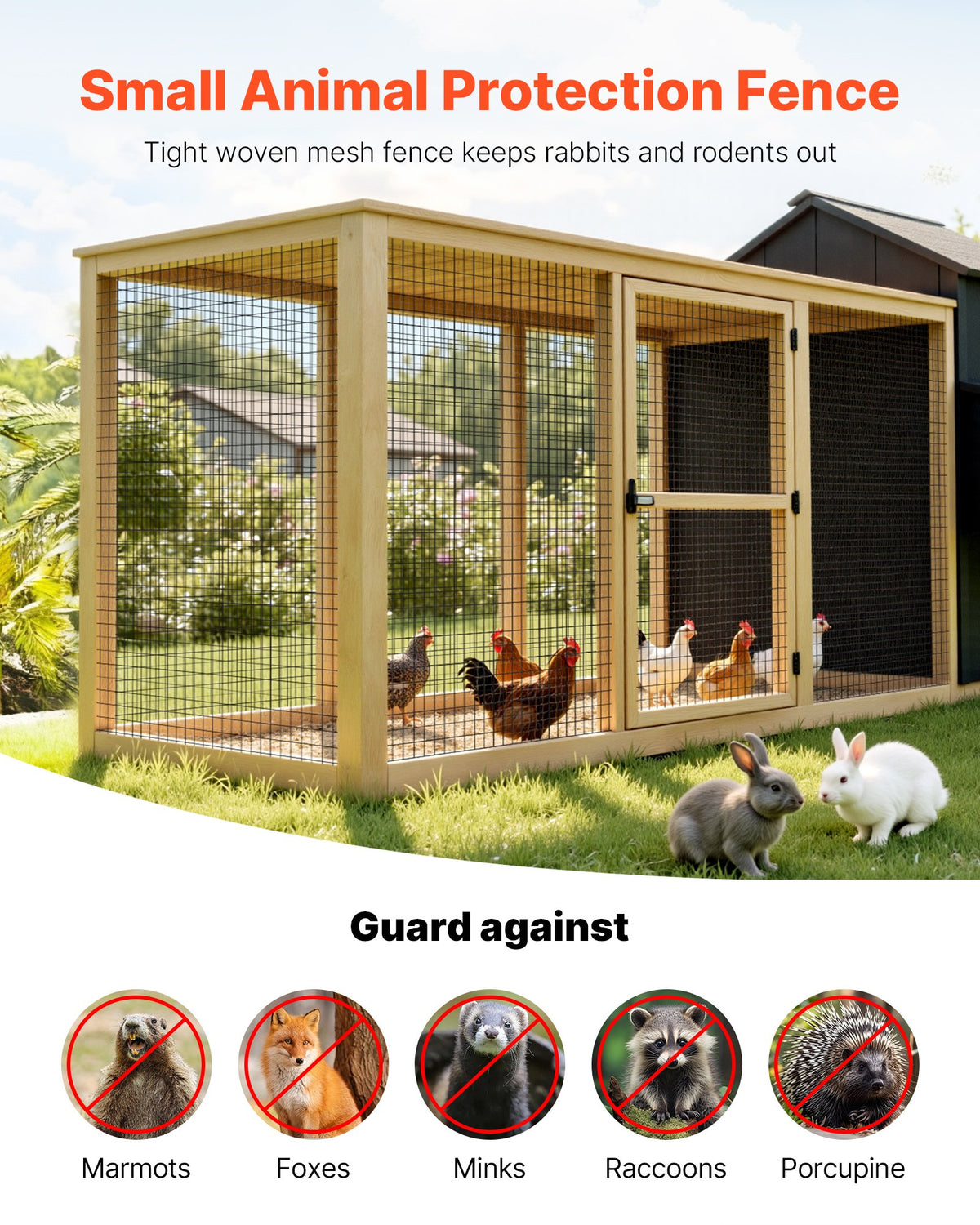 Hardware Cloth 61cm x 7.62m, 2 x 3 in Mesh 16 Gauge Galvanized Wire Mesh Roll, Weather-Resistant Vinyl Coated Chicken Wire Fencing, Heavy Duty Welded Garden Plant Fencing for Rabbit Cage Snake