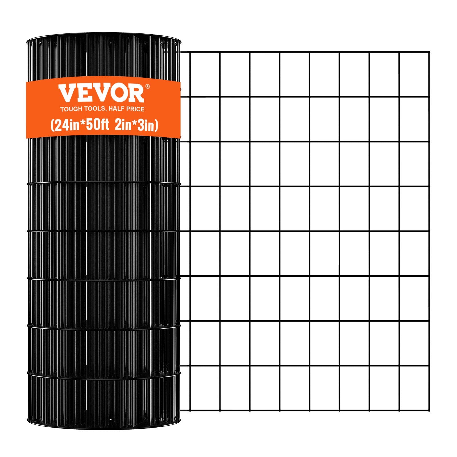 Hardware Cloth, 24'' x 50' Galvanized Wire Mesh Roll, 16 Gauge Chicken Wire Fence Roll, Vinyl Coating Metal Wire Mesh for Chicken Coop Barrier, Rabbit Snake Fences, Poultry Enclosures
