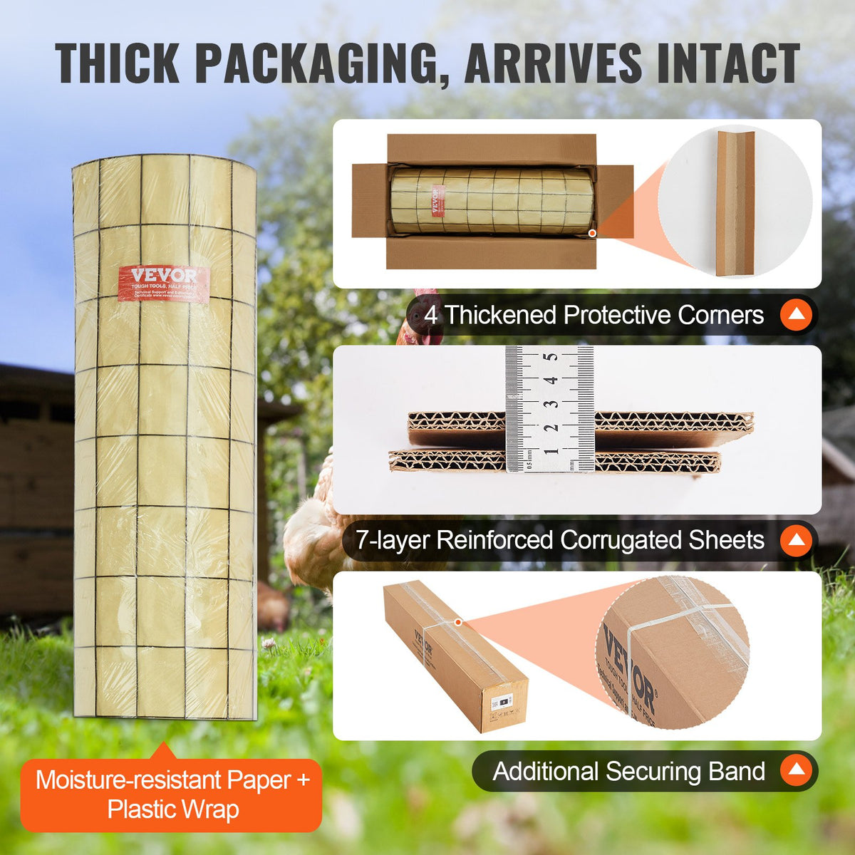 Hardware Cloth, 24'' x 50' Galvanized Wire Mesh Roll, 16 Gauge Chicken Wire Fence Roll, Vinyl Coating Metal Wire Mesh for Chicken Coop Barrier, Rabbit Snake Fences, Poultry Enclosures