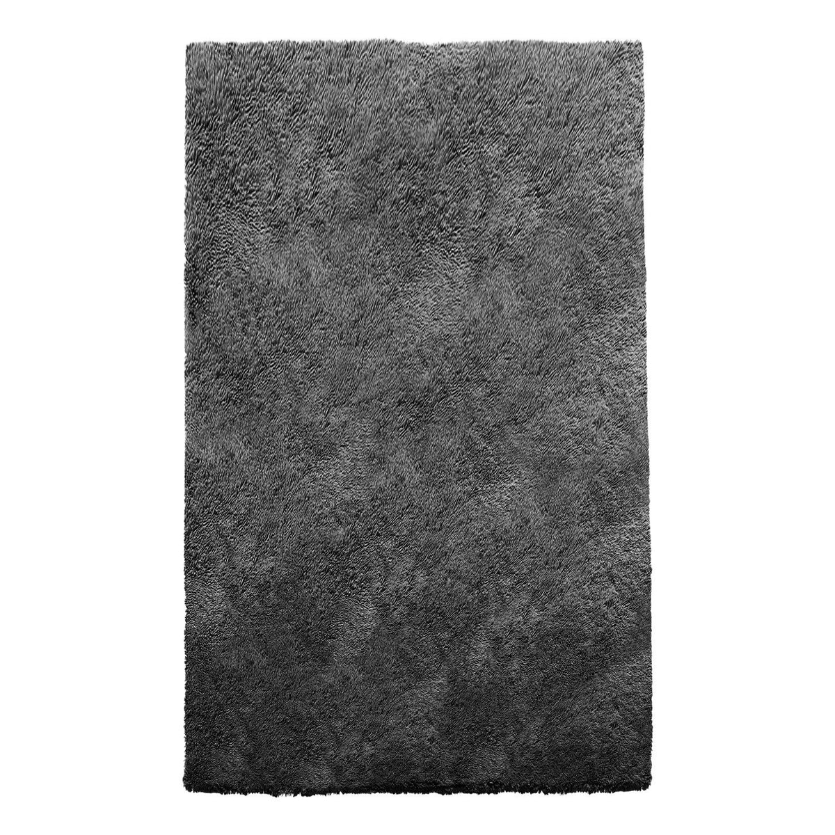 Indoor Plush Area Rugs, 1.52 x 2.44 m Soft Plush Carpet, Furry Shag Area Rugs for Living Room, Bedroom, Sunroom, Modern Home Decor Aesthetic, Non-Shedding, Non-Woven, Slip-Resistant, Dark Gray