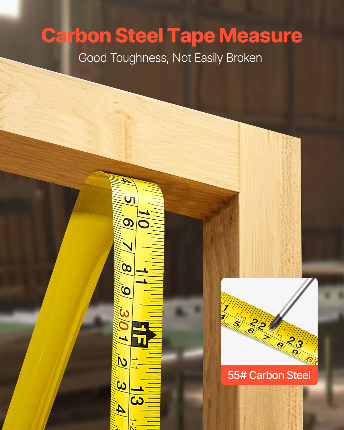 Tape Measure 7620mm Retractable Imperial Metric for Decoration