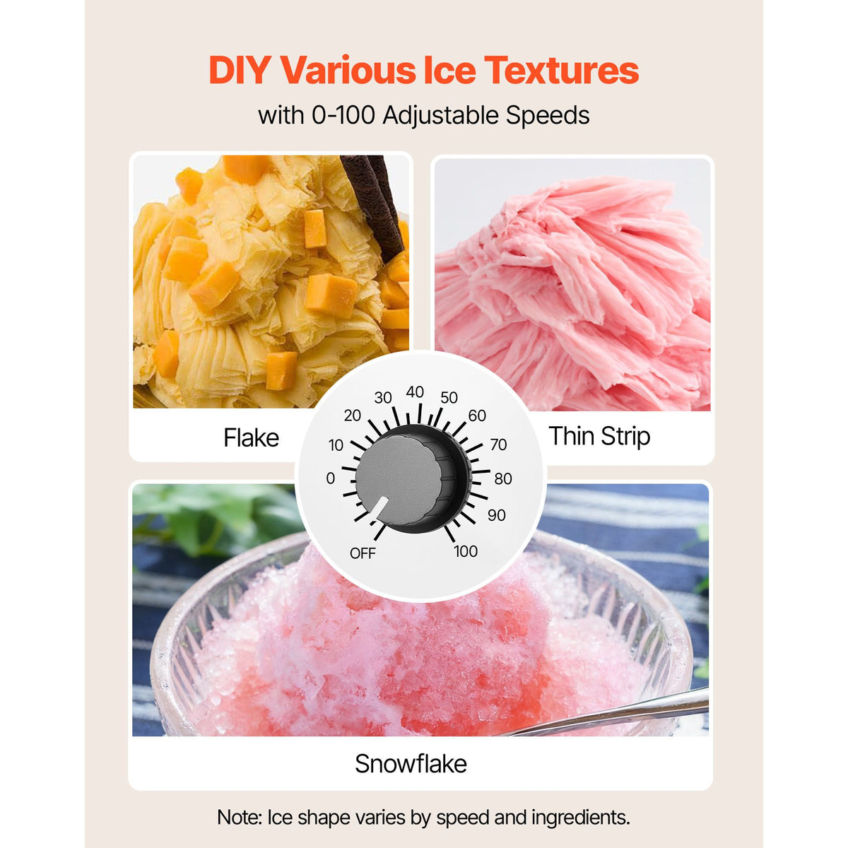 Snowflake Ice Machine, 40KG/24H Snowflake Ice Make - V952-JYNBJFL40KG2DH503001V3