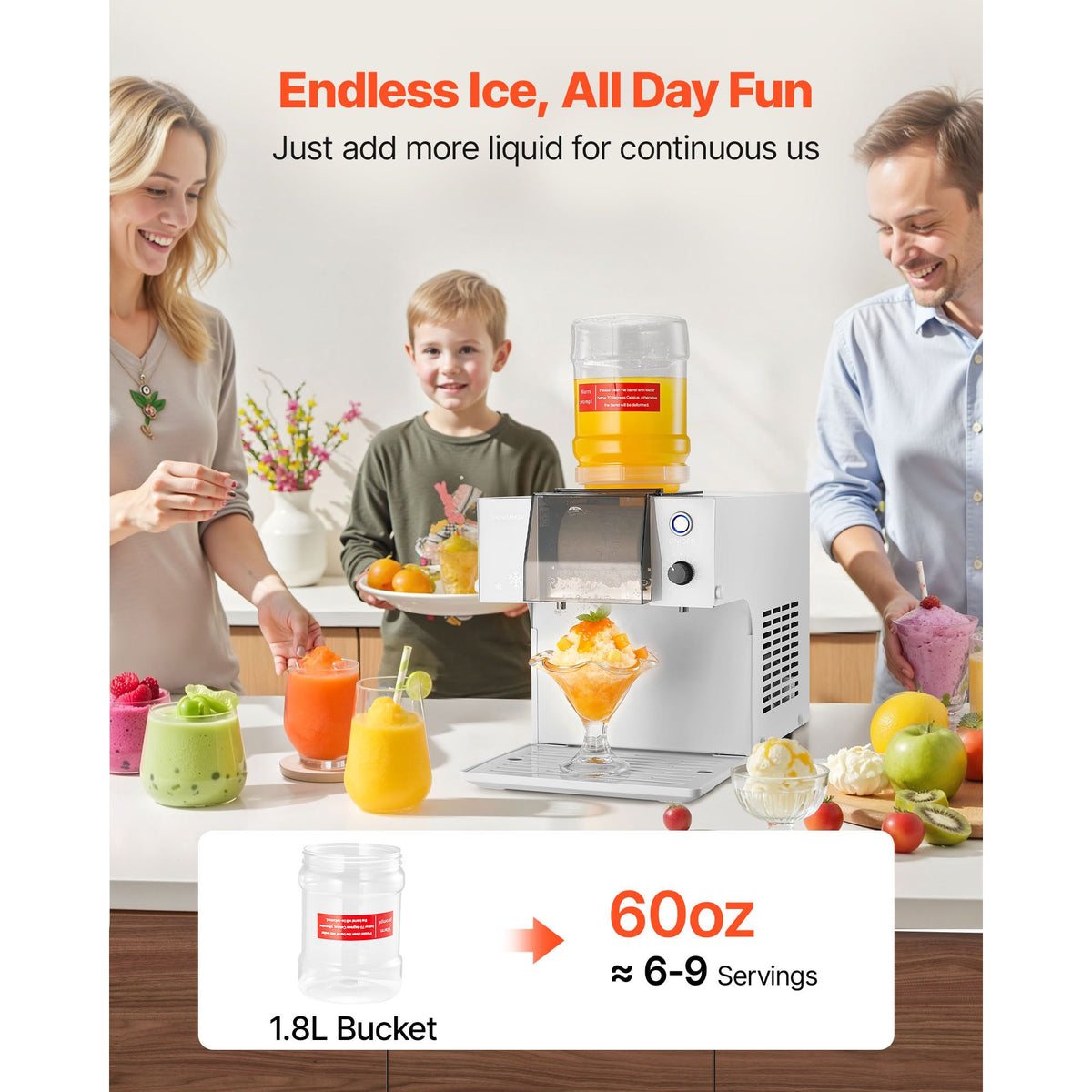 Snowflake Ice Machine, 40KG/24H Snowflake Ice Make - V952-JYNBJFL40KG2DH503001V3