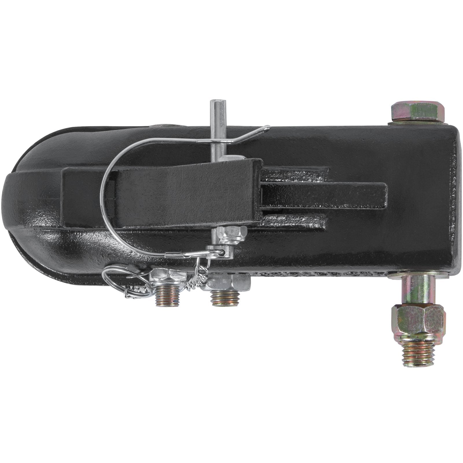 Adjustable Trailer Coupler, 2-5/16" Hitch Ball, 15000 lbs Capacity, Heavy Duty Cast Channel-Mount Coupler with Hardware Kit, Ideal for Towing Station Wagons, Pickup Trucks, SUVs, Black Coating