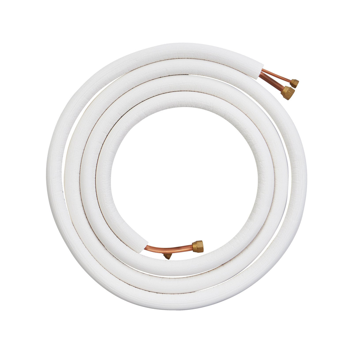 4876.8mm Mini Split Line Set, 6.4 & 12.7mm O.D Copper Pipes Tubing and Triple-Layer Insulation, for Air Conditioning or Heating Pump Equipment & HVAC with Rich Accessories (18ft Connection Cable