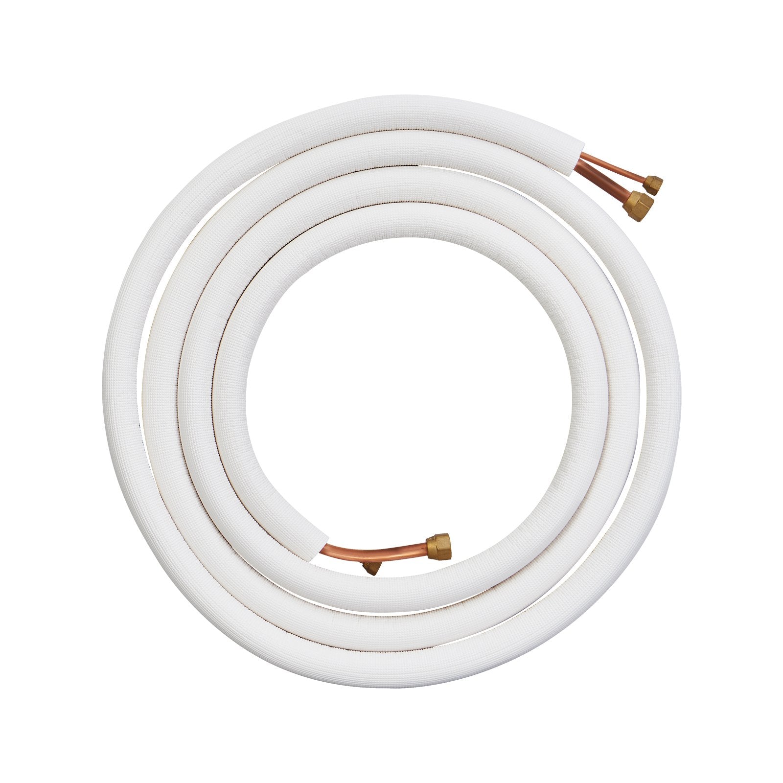 4876.8mm Mini Split Line Set, 6.4 & 12.7mm O.D Copper Pipes Tubing and Triple-Layer Insulation, for Air Conditioning or Heating Pump Equipment & HVAC with Rich Accessories (18ft Connection Cable