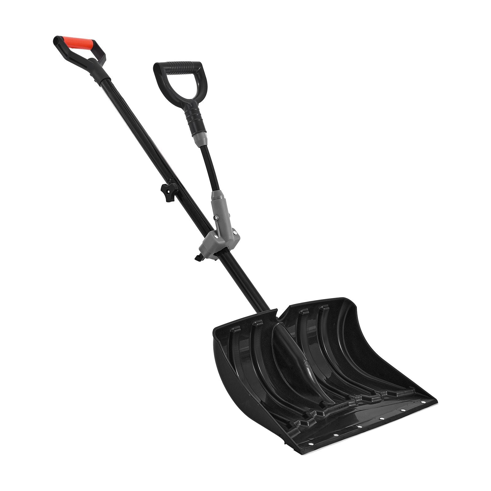 Snow Shovel for Driveway, 45.5cm Wide Snow Shovel with Assist D-shaped Handles, Non Slip Grip, Large Capacity Snowplow Shovels, Lightweight Snows Removal Tool for Garden Car Camping Outdoors