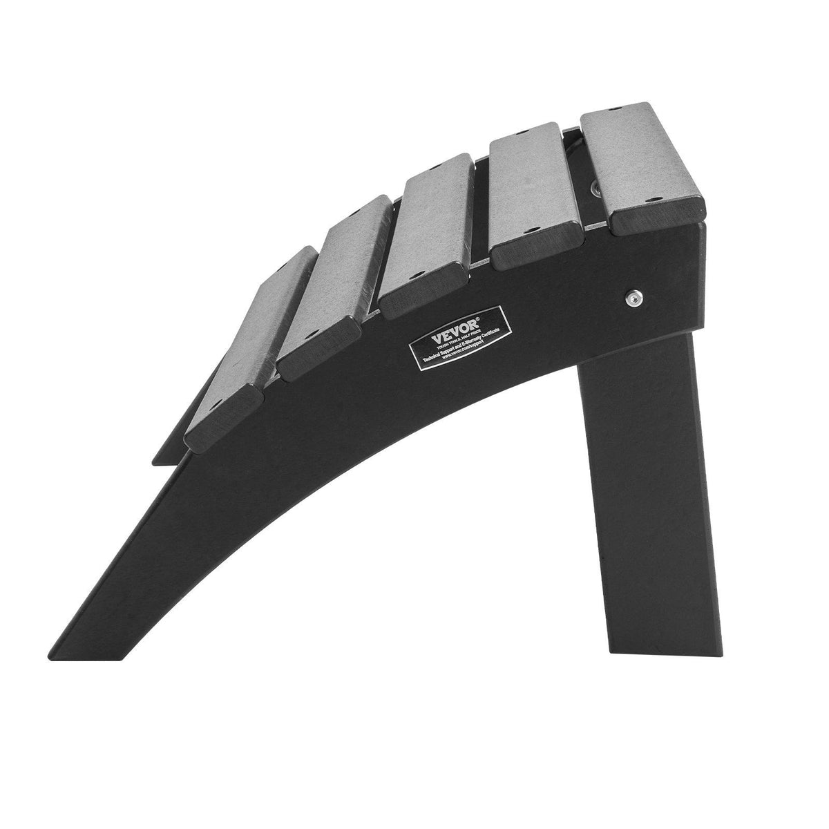 Adirondack Ottoman, 47.5L x 50W x 33H cm HDPE Plastic Folding Adirondack Ottoman, Weather-Resistant Foot Rest for Adirondack Chair, Widely Used for Outside Porch Pool Lawn Backyard, Black