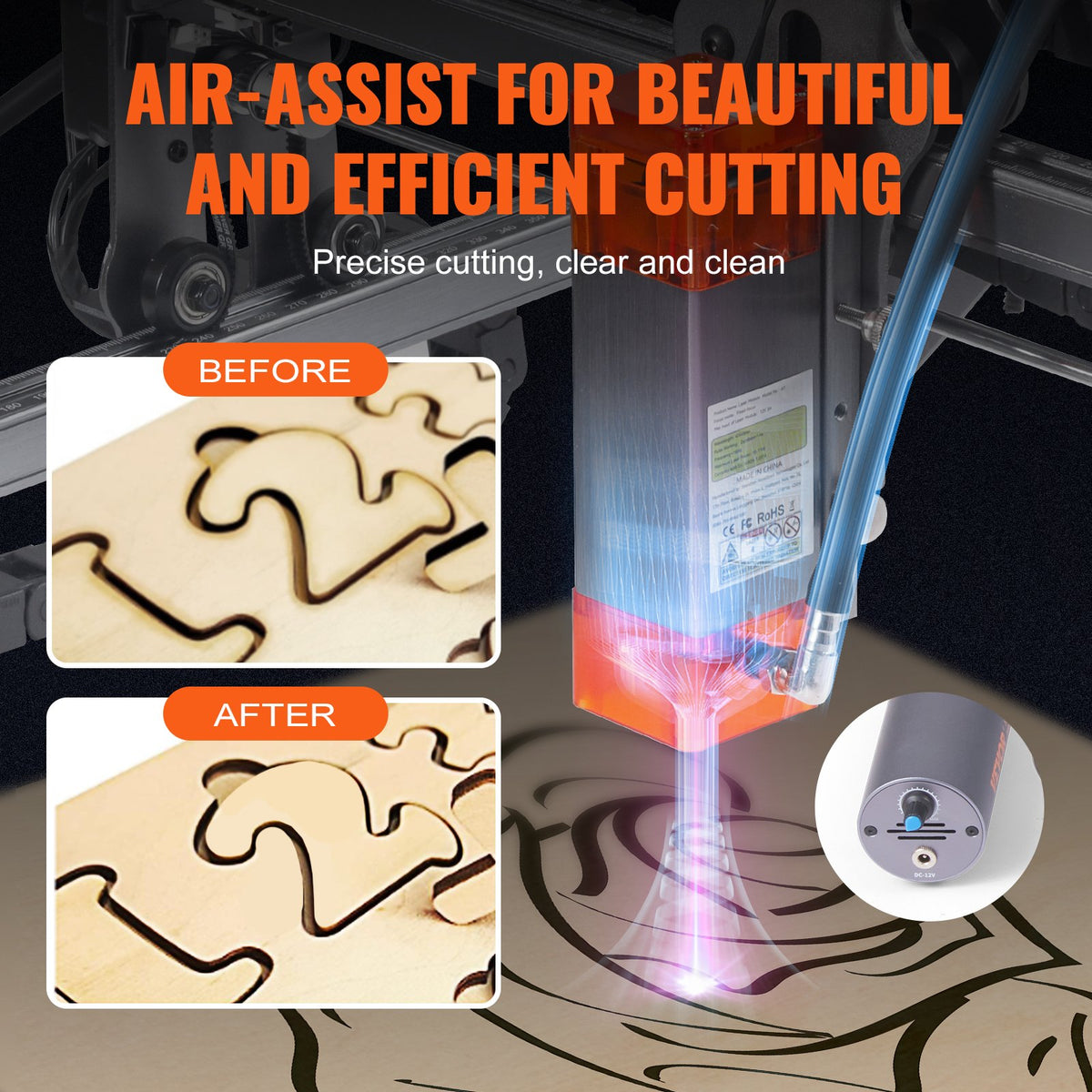 Laser Engraver, 10W Output Laser Engraving Machine, 15.7" x 15.7" Large Working Area, 10000mm/min Movement Speed, Compressed Spot with Rotary Roller, Laser Cutter for Wood, Metal, Acrylic