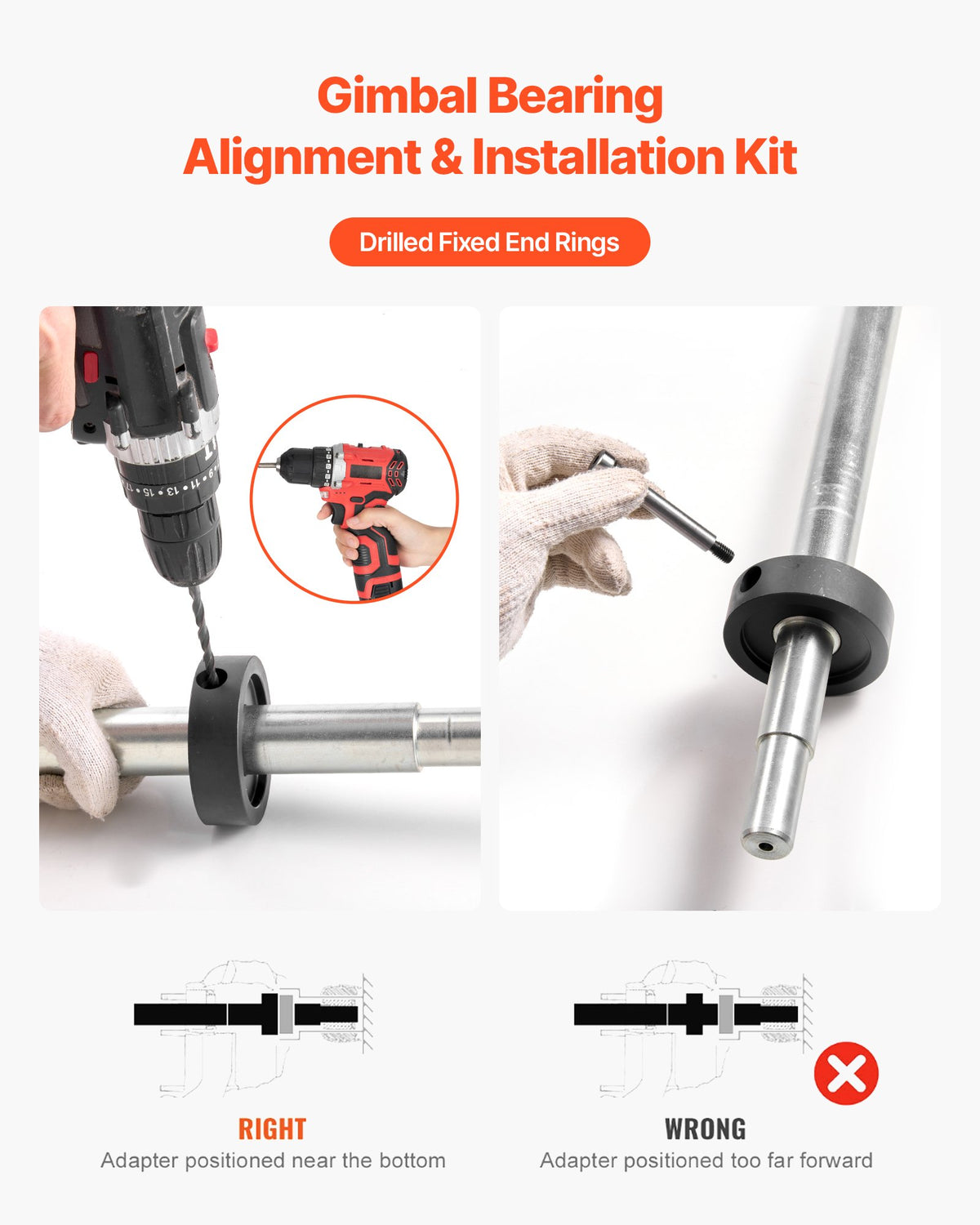 Mercruiser Alignment Tool & Gimbal Bearing Puller Set, Compatible with Mercruisers, OMC, Volvo Cobra Bell Housings, Engine Alignment Tool, Bearing Puller Seal Bellow Expander Tools Easy-to-Use