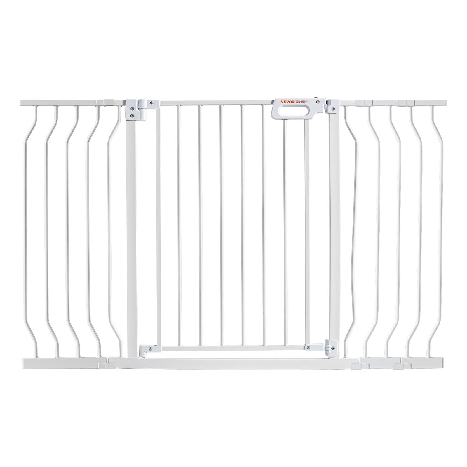 Baby Gate, 749-1346 mm Extra Wide, 762 mm High, Dog Gate for Stairs Doorways and House, Easy Step Walk Thru Auto Close Child Gate Pet Security Gate with Pressure Mount and Wall Mount Kit, White