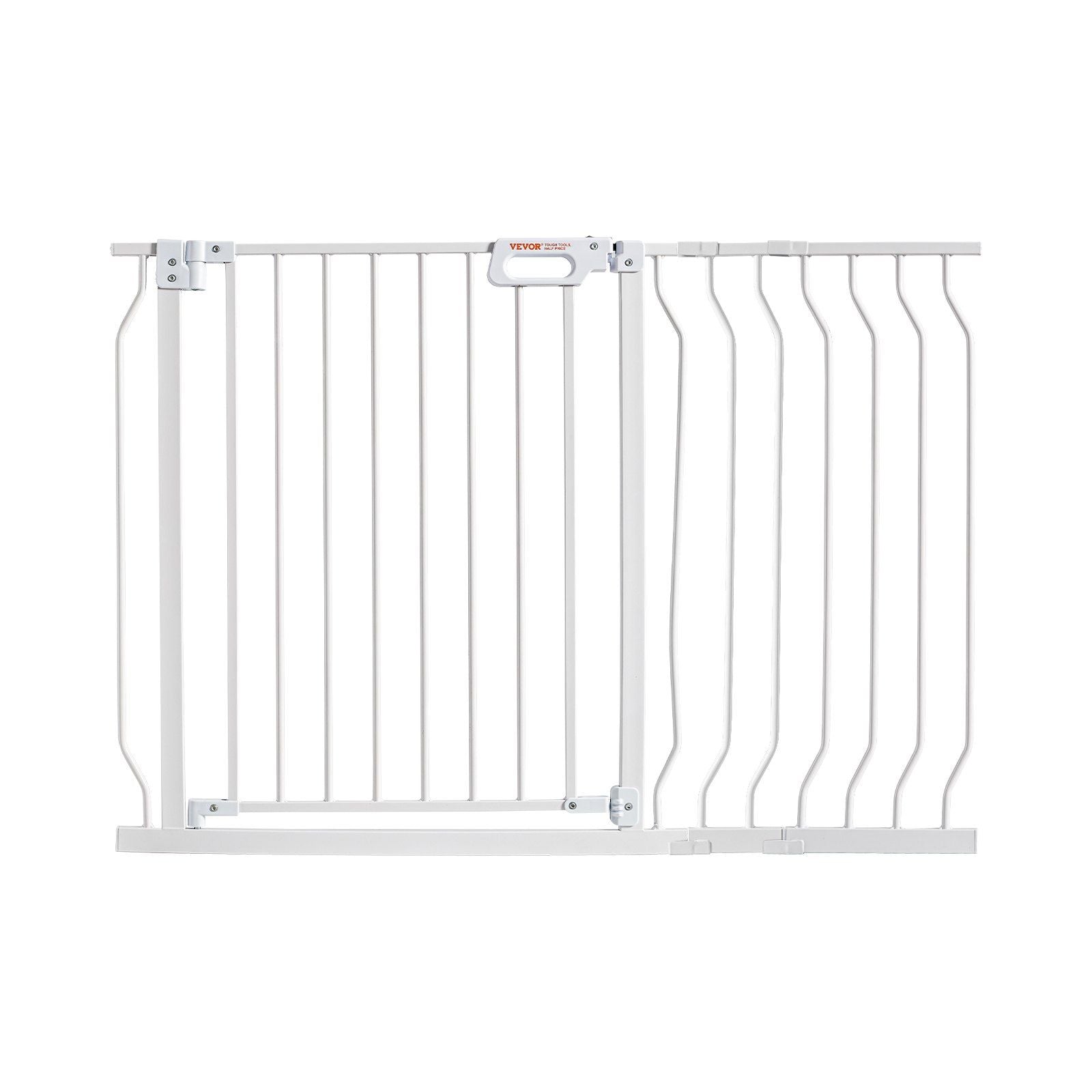 Baby Gate, 749-1229 mm Extra Wide, 762 mm High, Dog Gate for Stairs Doorways and House, Easy Step Walk Thru Auto Close Child Gate Pet Security Gate with Pressure Mount and Wall Mount Kit, White