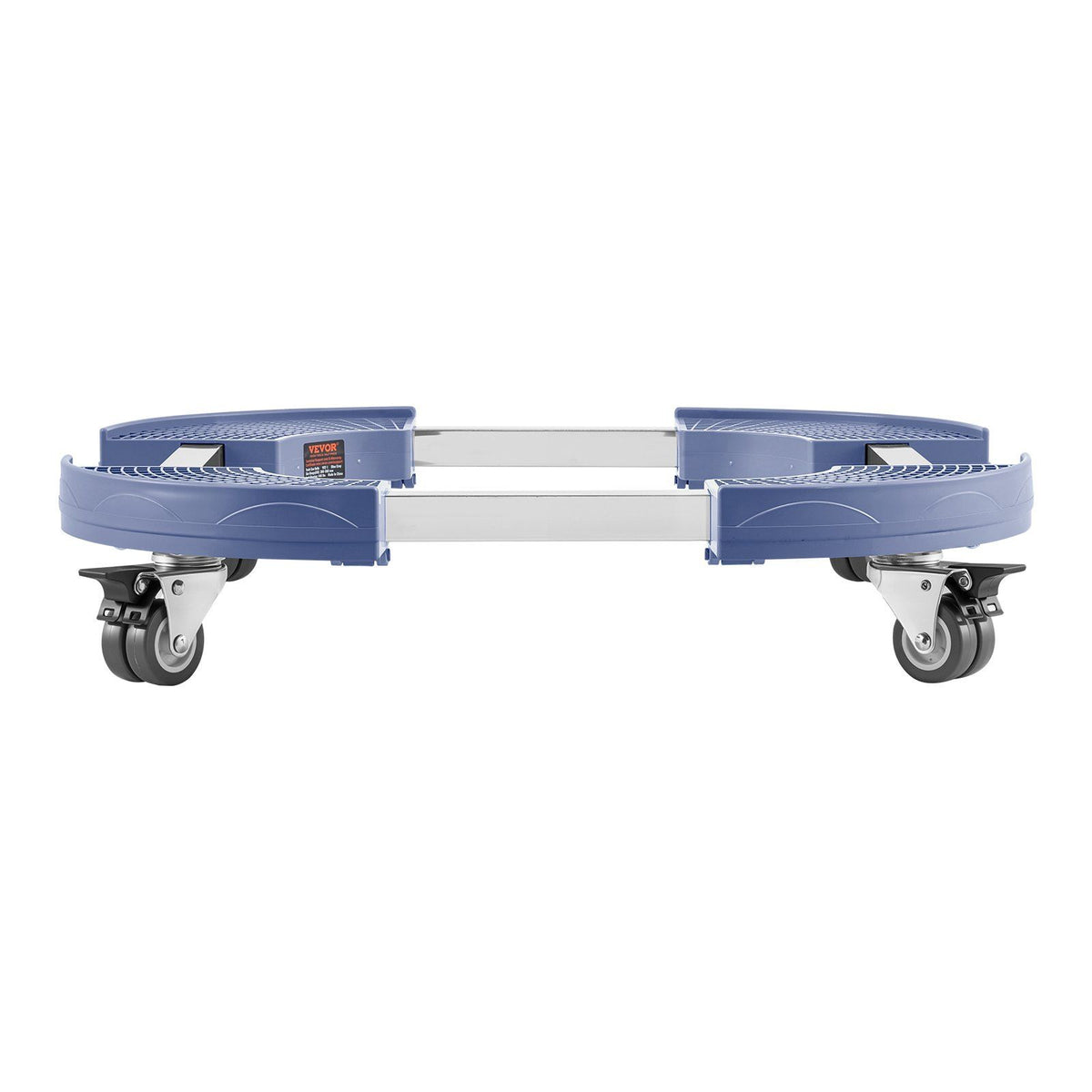 Trash Can Dolly with 4 Lockable Wheels, 440lbs Weight Capacity, Round Trash Can Roller Base, 15-22.8 in Adjustable, Heavy Duty Drum Dolly Plant Caddy, Multi-Functional Rolling Dolly Cart, Blue