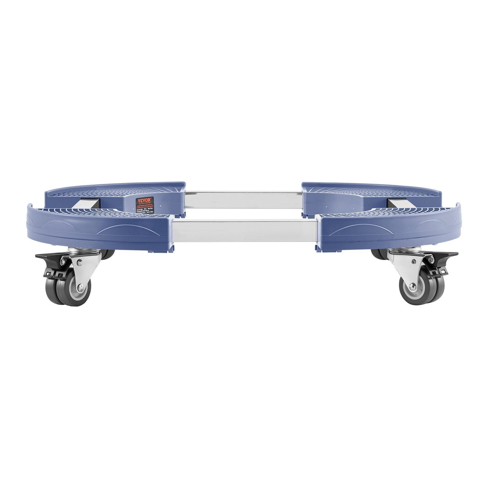 Trash Can Dolly with 4 Lockable Wheels, 440lbs Weight Capacity, Round Trash Can Roller Base, 15-22.8 in Adjustable, Heavy Duty Drum Dolly Plant Caddy, Multi-Functional Rolling Dolly Cart, Blue