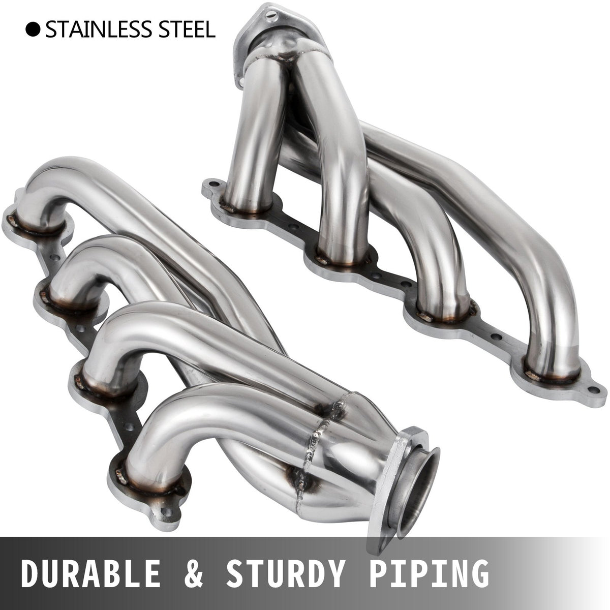 Exhaust Header Set 1 5/8" Exhaust Turbo Headers, Stainless Steel Exhaust Manifold Headers, Shorty Engine Conversion LS Swap Exhaust Headers for Chevy Corvette 1963-1981 V8 Engines LS1 LS2 LS3 LS6 LS10 SUV/Truck Car