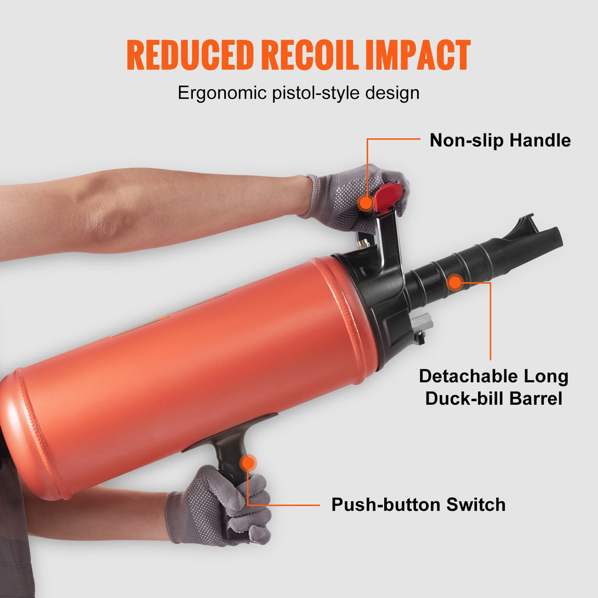 Tire Bead Seater, 2.4 Gal/9 L Air Tire Bead Blaster, 150 PSI Handheld Bead Bazooka, Portable Tire Inflator Tool, 87-116 PSI Operating Pressure for Tractor Truck ATV Car and Automobile Repair