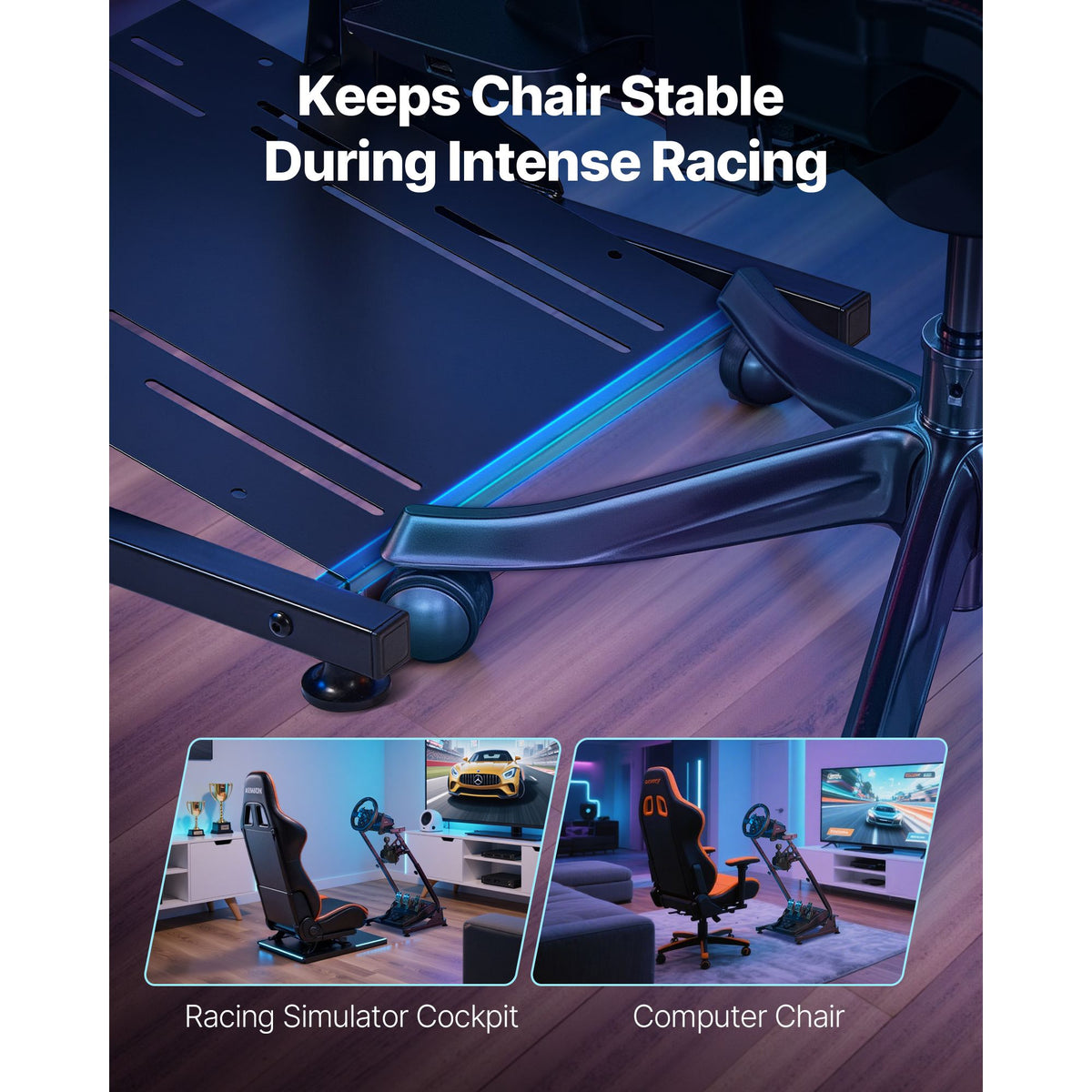 Racing Wheel Stand, Adjustable & Foldable Simulato - V952-LXZJNEWG920DOQ8CO001V0