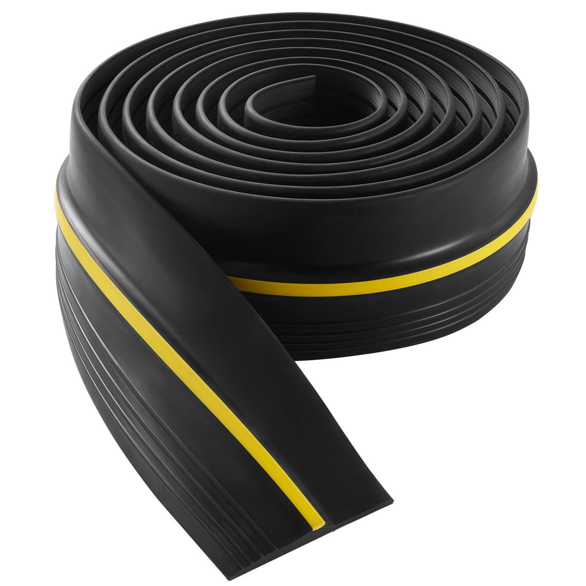 Garage Door Threshold Seal Strip, 12 FT Universal Garage Door Floor Seal Strip with Adhesive, Garage Door Bottom Weatherproof Strip, Upgraded Thick PVC DIY Weather Stripping Replacement, Black