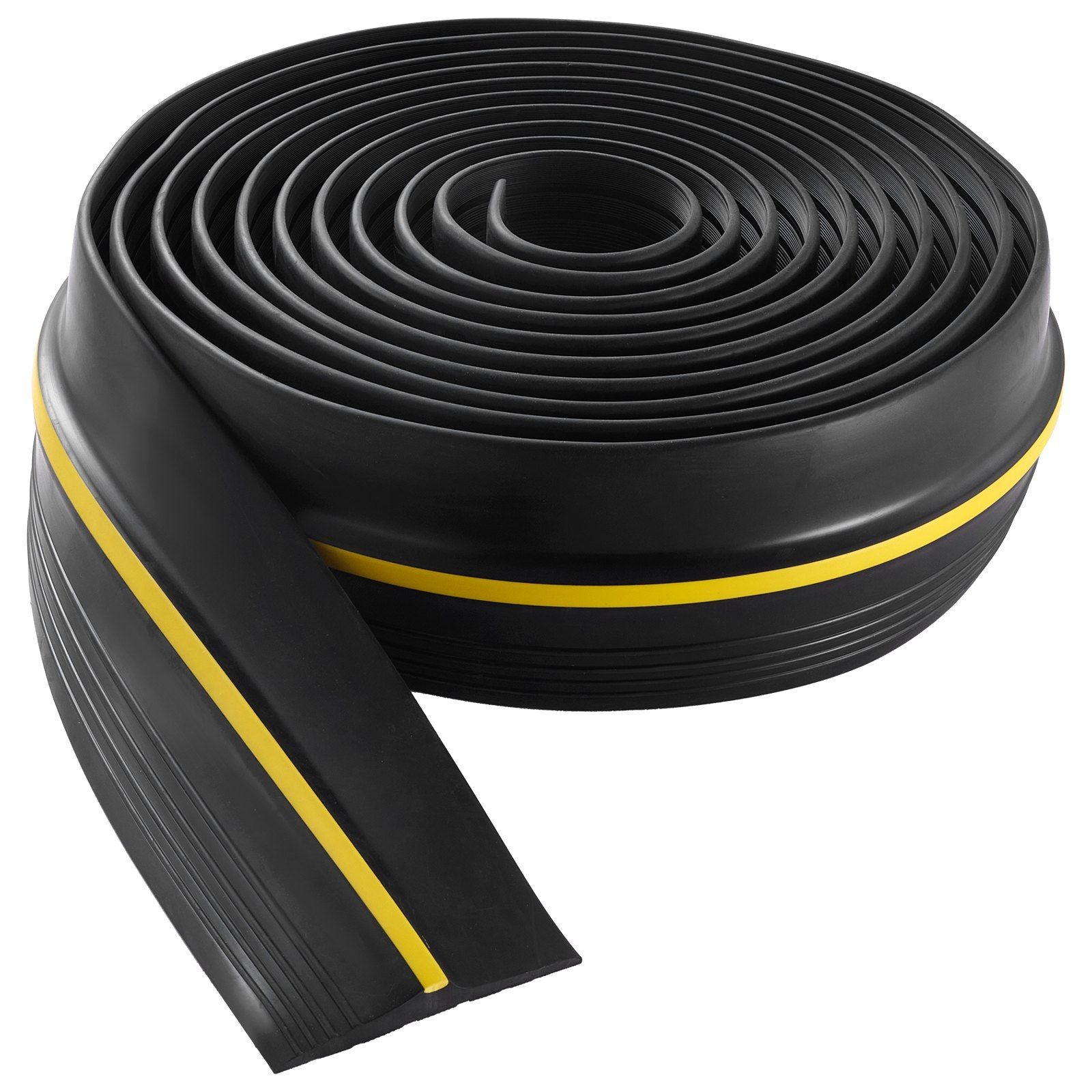 Garage Door Threshold Seal Strip, 20 FT Universal Garage Door Floor Seal Strip with Adhesive, Garage Door Bottom Weatherproof Strip, Upgraded Thick PVC DIY Weather Stripping Replacement, Black