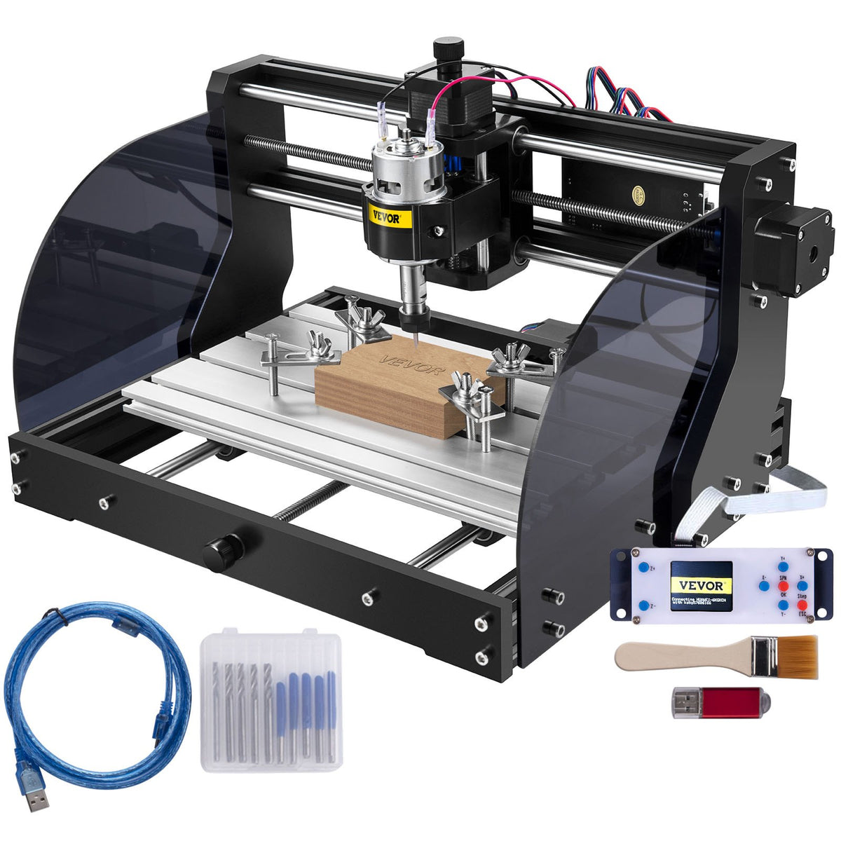 Cnc 3018 Pro 10000RPM Cnc 3018 300×180×45mm Cnc Machine GRBL Control Mini Laser Engraver with Offline Controller 3 Axis laser engraving machine for Carving Milling Plastic Acrylic PVC