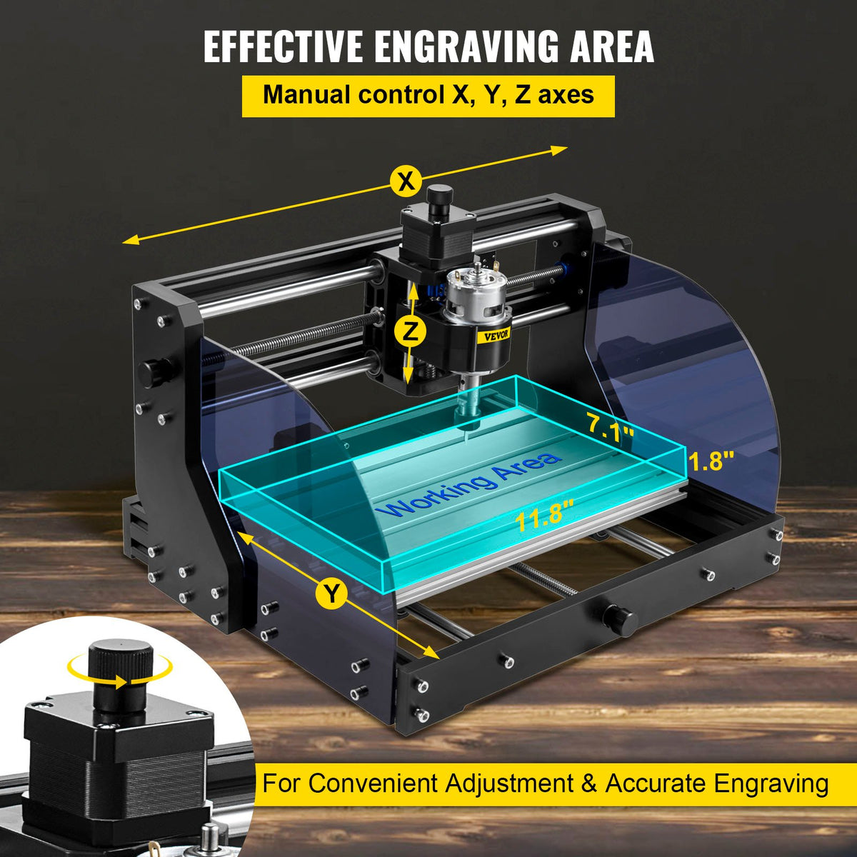 Cnc 3018 Pro 10000RPM Cnc 3018 300×180×45mm Cnc Machine GRBL Control Mini Laser Engraver with Offline Controller 3 Axis laser engraving machine for Carving Milling Plastic Acrylic PVC