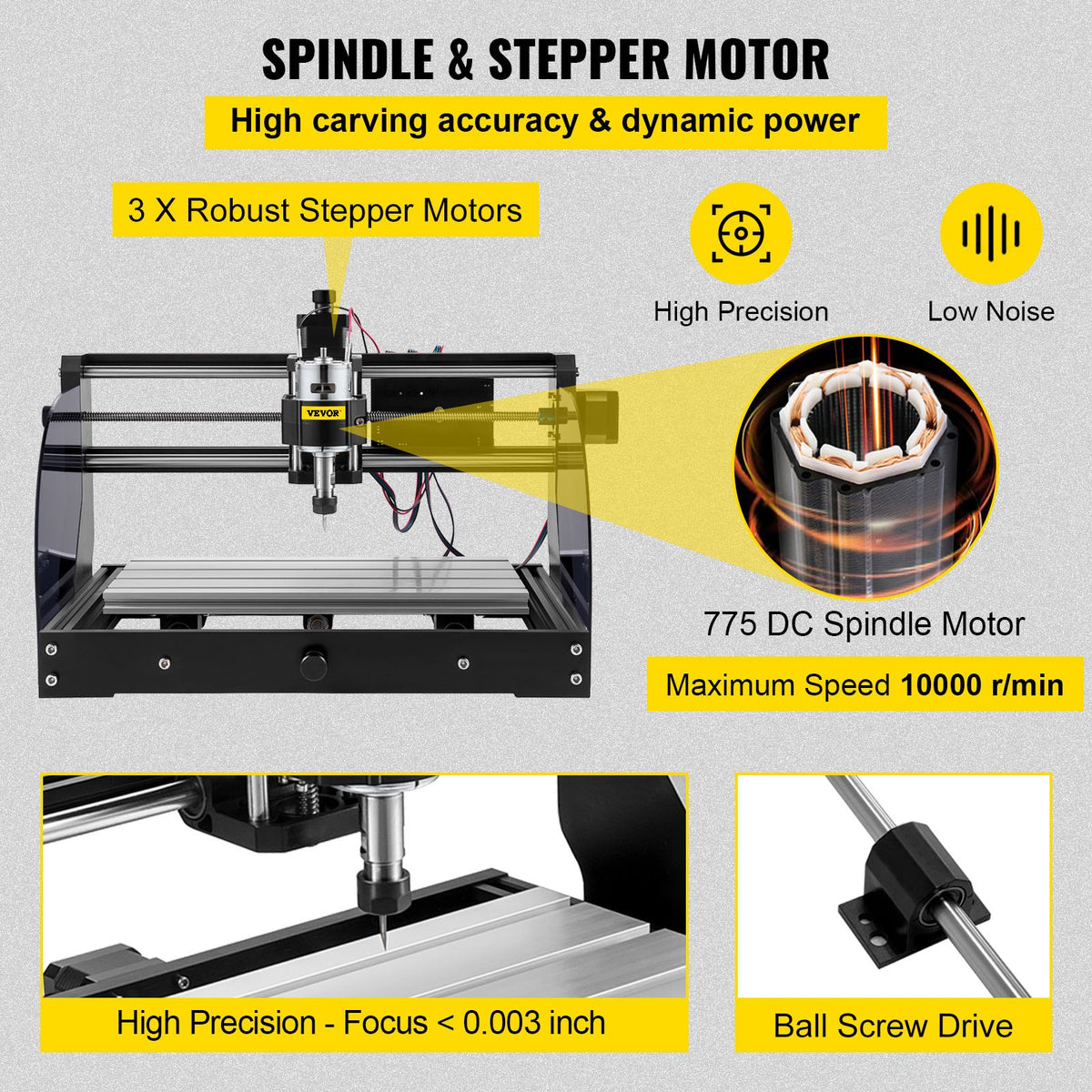 Cnc 3018 Pro 10000RPM Cnc 3018 300×180×45mm Cnc Machine GRBL Control Mini Laser Engraver with Offline Controller 3 Axis laser engraving machine for Carving Milling Plastic Acrylic PVC