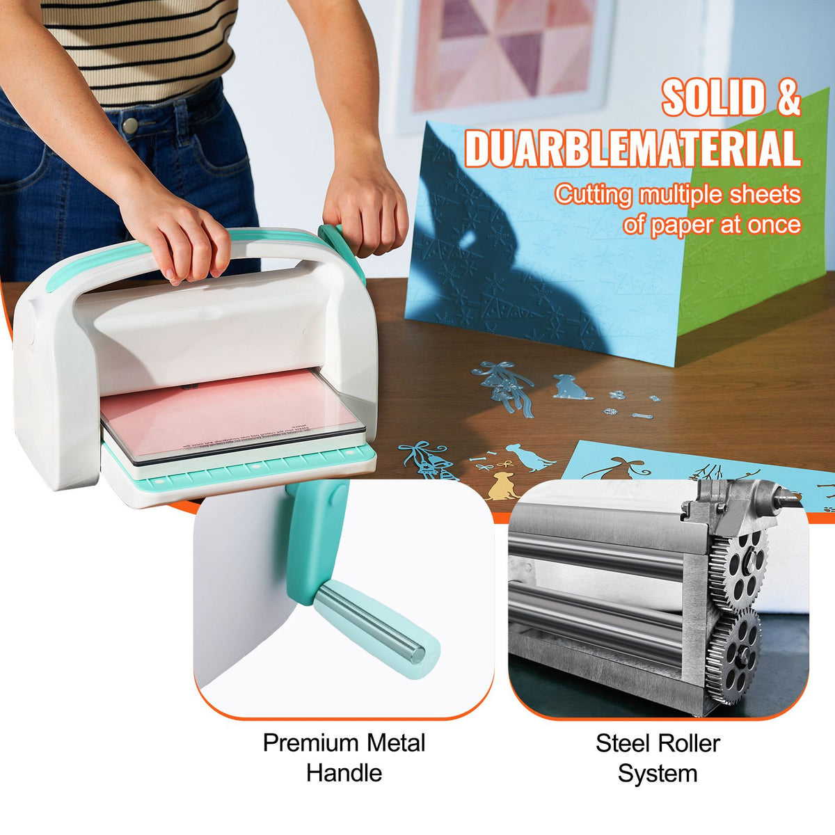 Manual Die Cutting Embossing Machine 9" Opening For Art Craft Scrapbooking
