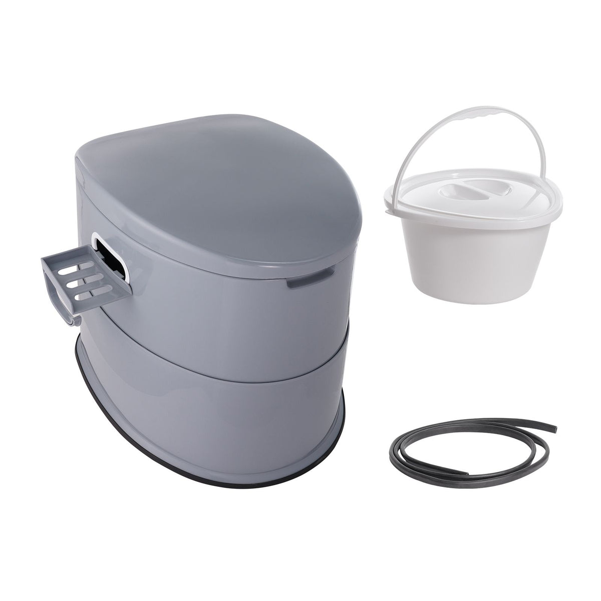 Portable Toilet for Camping, Porta Potty with 5L Detachable Inner Bucket & Removable Paper Holder, Commode with Dual Lids, Travel Toilet for Adults Kids Outdoor Camping Car Long Road Trips