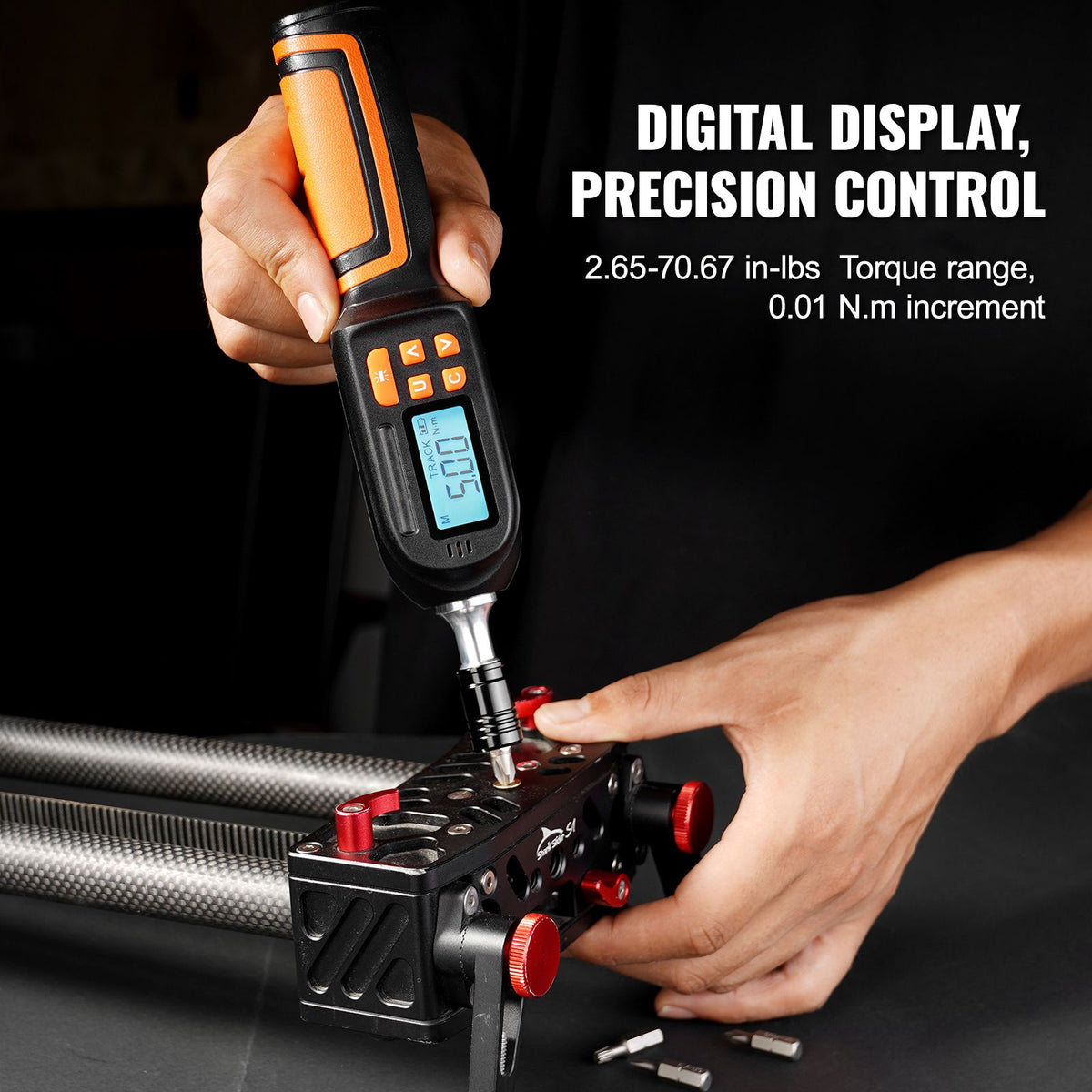 Digital Torque Screwdriver 1/4" Range 2.65-70.67in/lb w/ 0.01N.m Increment
