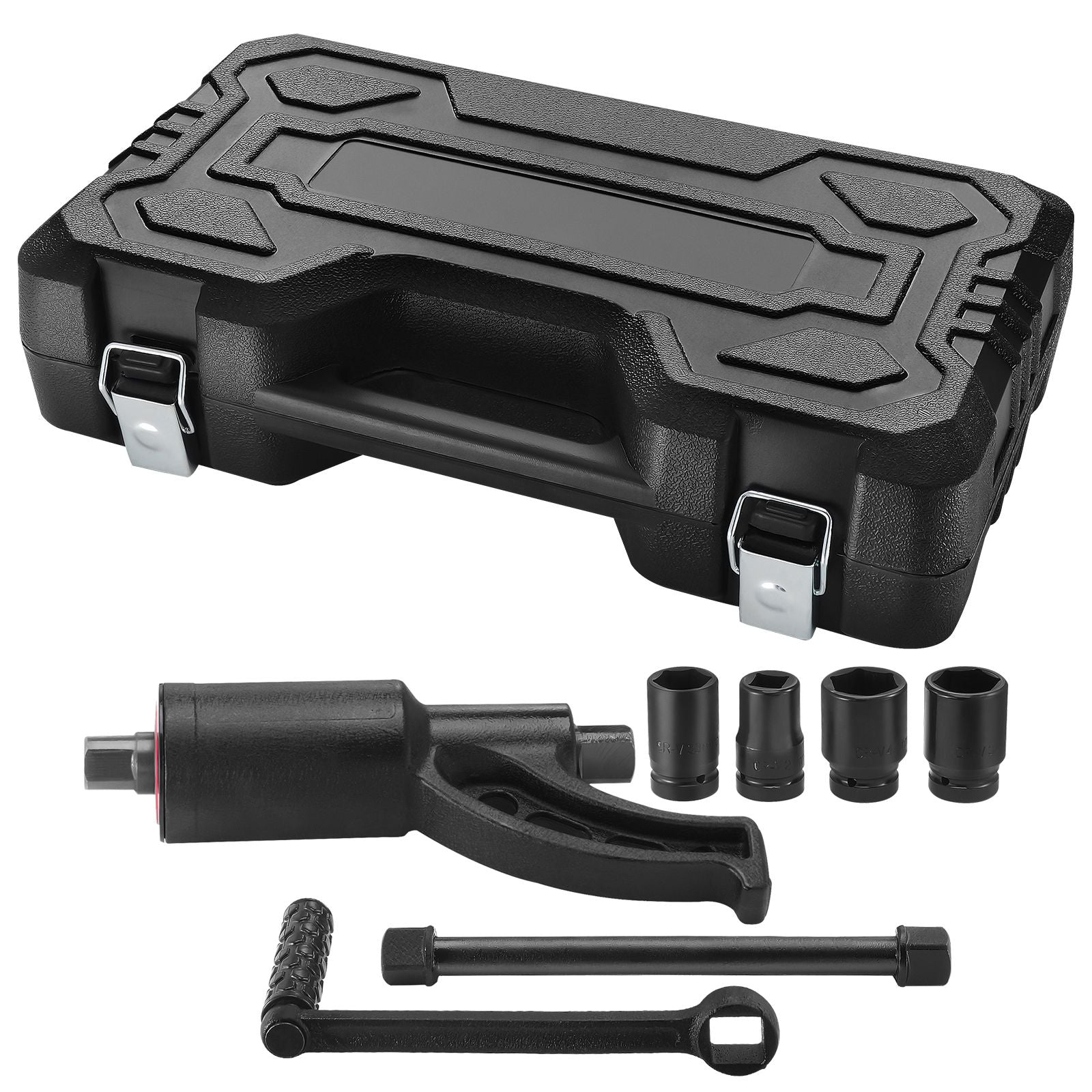 Torque Multiplier, Heavy Duty Torque Multiplier Wrench Set, 1 Inch Drive Lug Nut Wrench Torque Multiplier, 1:58 4800N.m Lug Nut Remover, with 4 Sockets and Storage Case for Truck Trailer RV