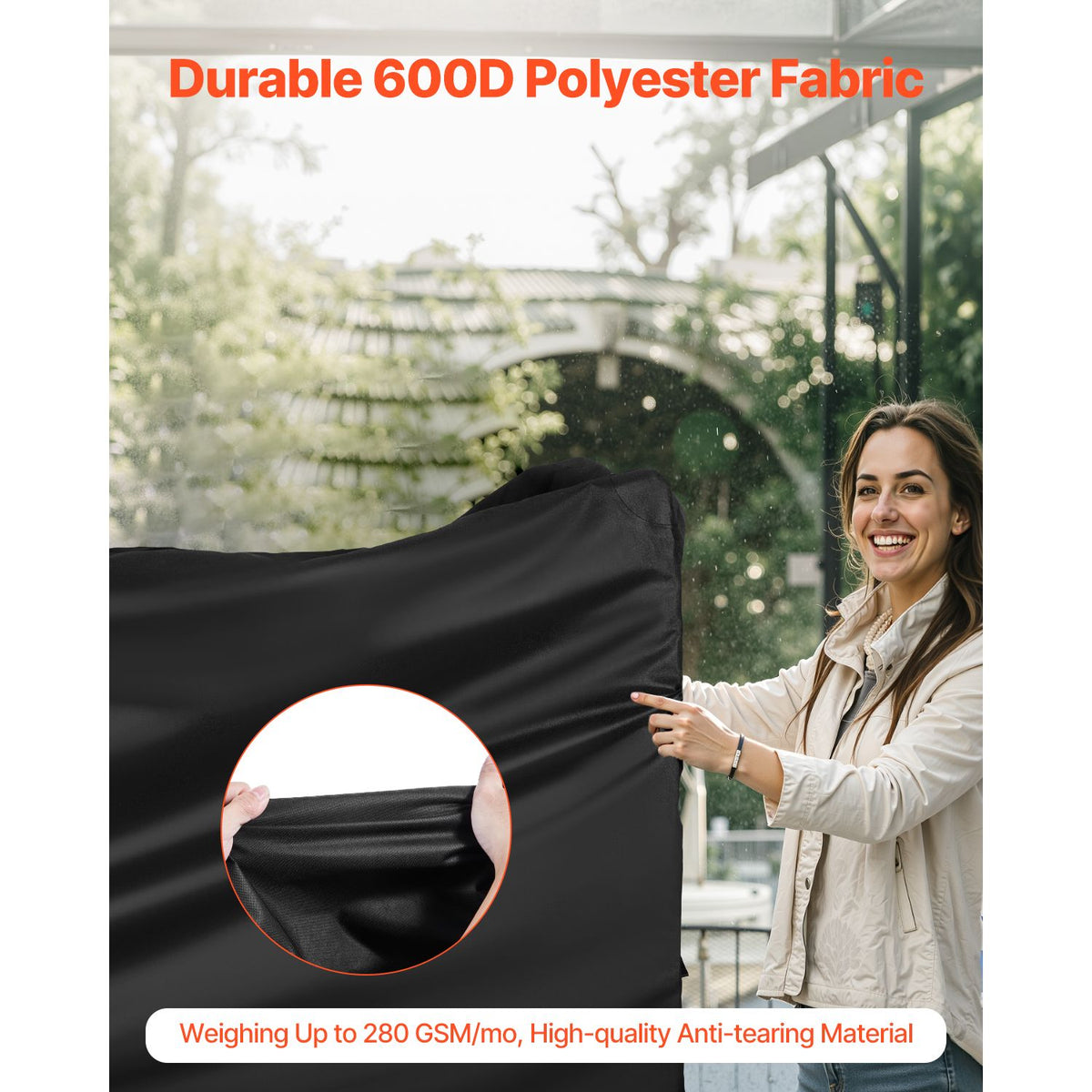 66 inch Grill Cover Heavy Duty BBQ Gas Grill Cover Outdoor Waterproof
