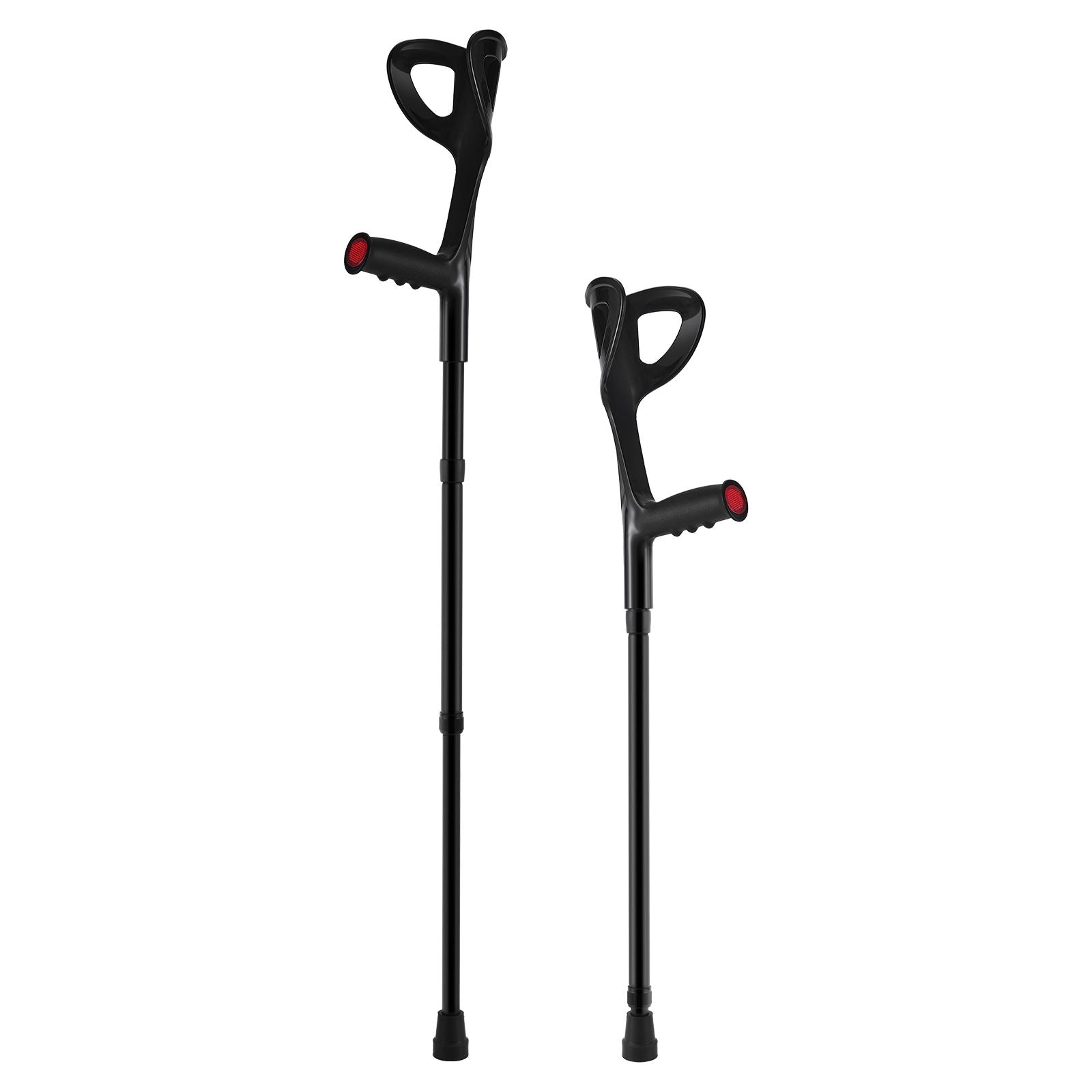 Forearm Crutches 10-Level Height Adjustable Walking Crutches 1 Pair 350LBS