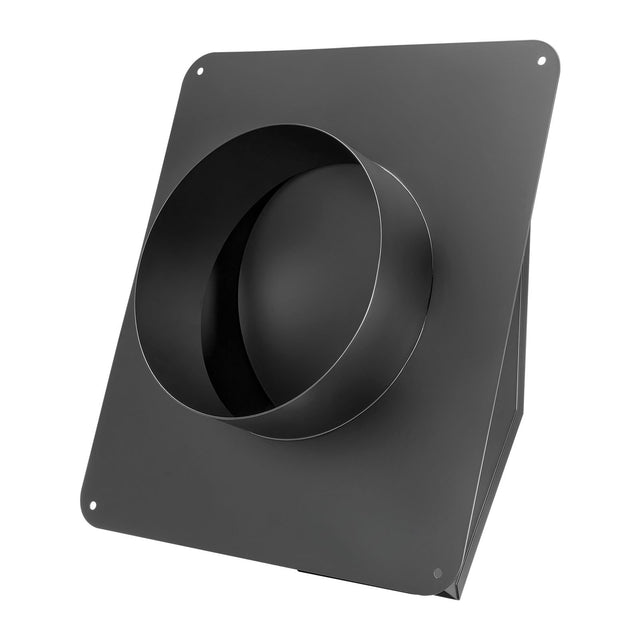 149 mm Hooded Wall Vent Cover SPCC Steel Roof Exhaust 1 Pack Black