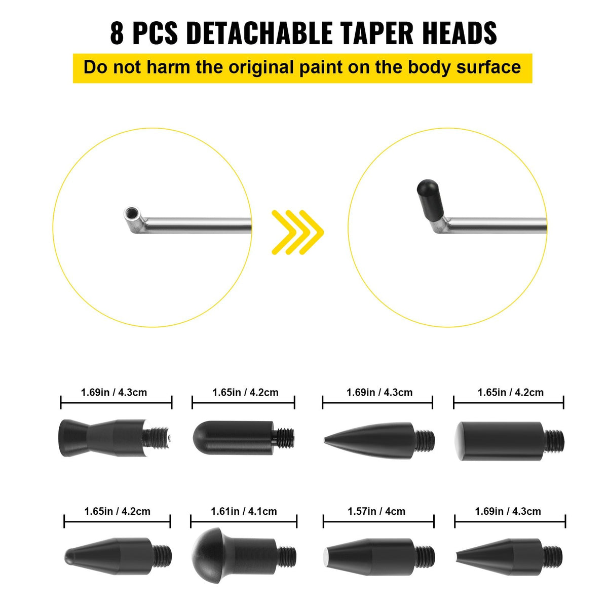 Rods Dent Puller Stainless Steel Paintless Repair Kits Hail Removal 13 PCS