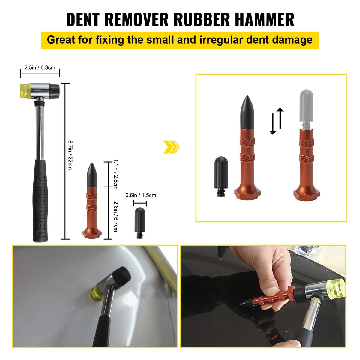 Rods Dent Puller Stainless Steel Paintless Repair Kits Hail Removal 20PCS