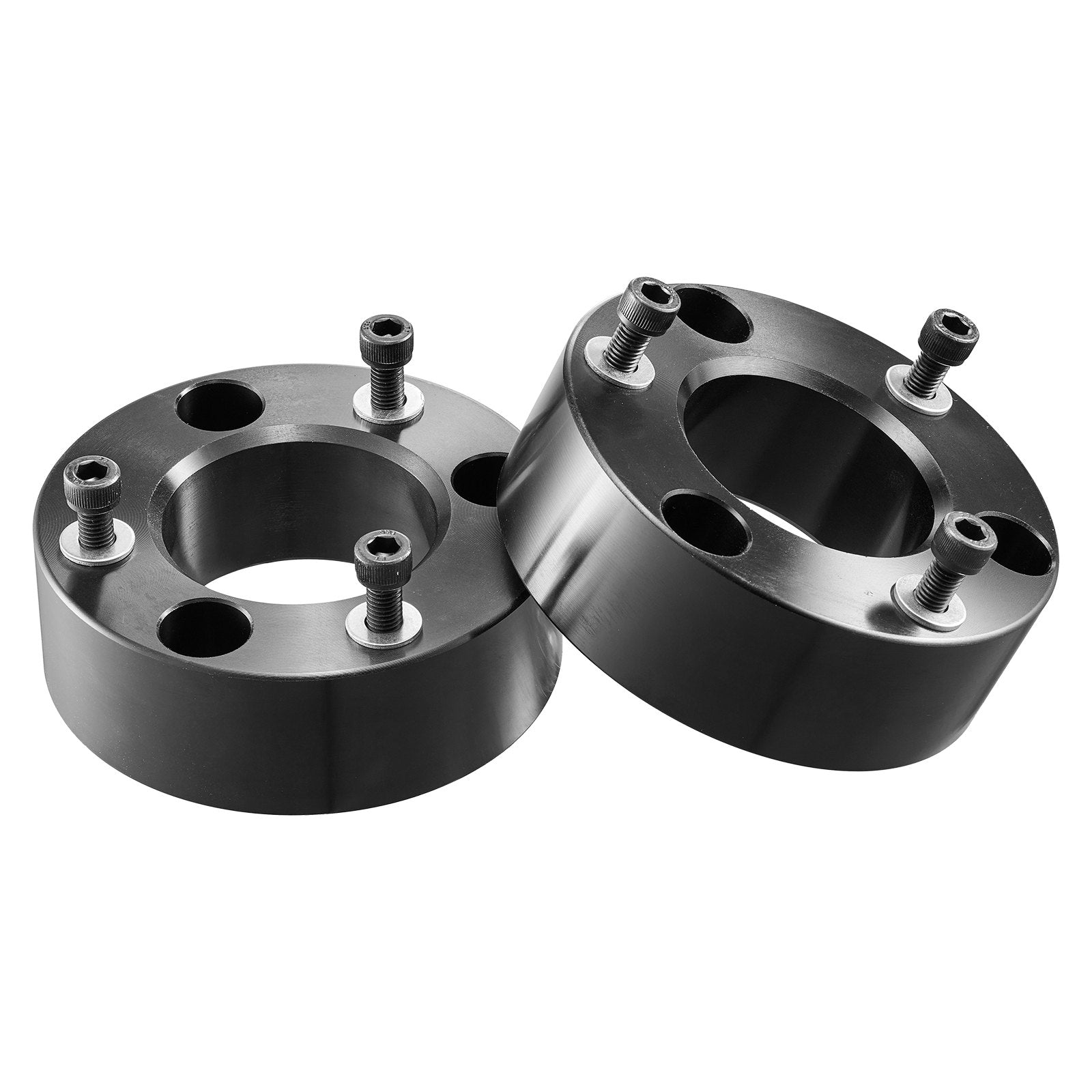 76.2 mm Front and 50.8 mm Rear Leveling Lift Kit for 2007-2023 Silverado 1500 2WD/4WD, 2007-2023 Sierra 1500 2WD/4WD, Chassis Level Kit with 2 Front Strut Spacers, 2 Rear Lift Blocks, 2 U-Bolts