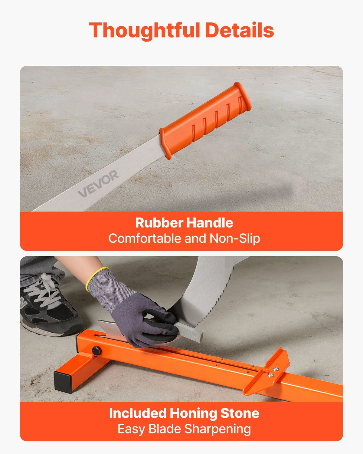 304.8mm Vinyl Floor Cutter, 10mm Thick Laminate Flooring Cutter with Cutting Angle Guide, Rubber Handle, Honing Stone, D2 Steel Blade for Cutting Laminate, Vinyl, Home Renovation