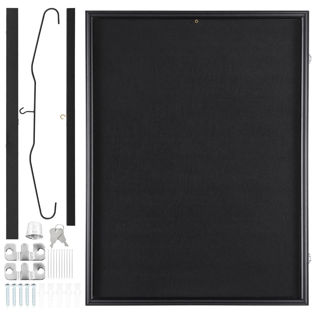 Jersey Display Frame Case, 590 x 790 x 40 mm, Large Lockable Sport Jersey Shadow Box with 98% UV Protection PC Glass and Hangers, for Baseball Basketball Football Hockey Shirt and Uniform