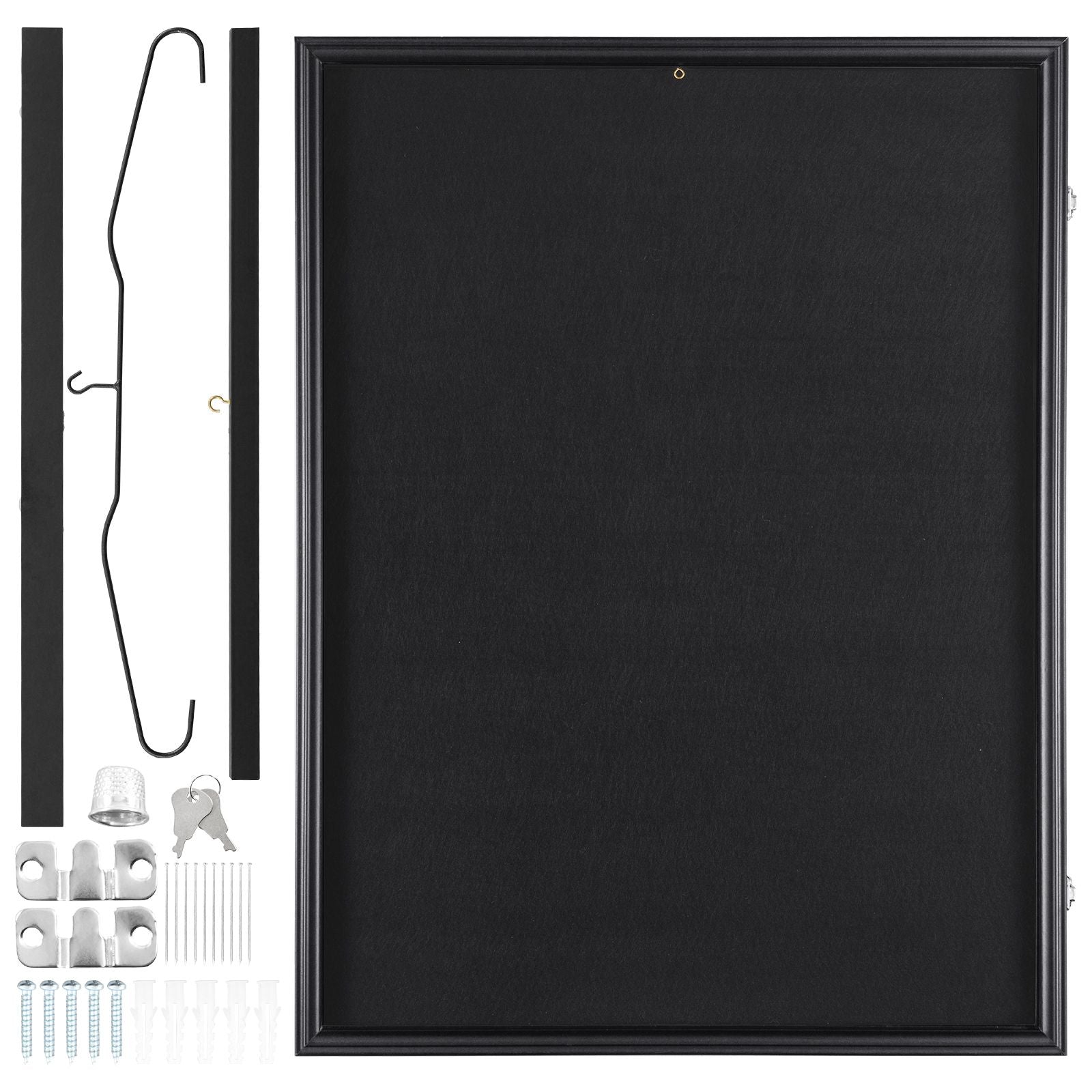 Jersey Display Frame Case, 590 x 790 x 40 mm, Large Lockable Sport Jersey Shadow Box with 98% UV Protection PC Glass and Hangers, for Baseball Basketball Football Hockey Shirt and Uniform