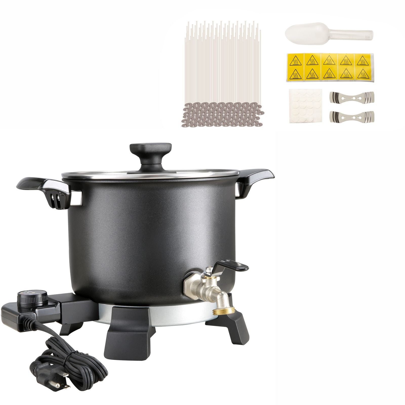 Wax Melter for Candle Making, 5 Liter Large Electric Wax Melting Pot Easy Pour Spout, 4-level Temperature Control, Easy Clean for Candle Soap Cream Beauty Bulk Production Business or Home