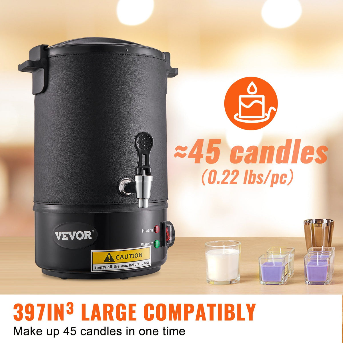 Wax Melter for Candle Making 6.5Liter Electric Pot Commercial or Home Use
