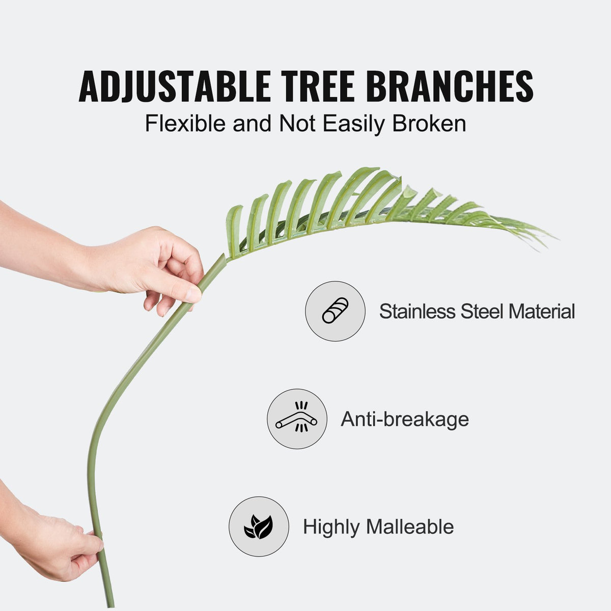 Artificial Palm Tree, 1219mm Tall Faux Plant, Secure PE Material & Anti-Tip Tilt Protection Low-Maintenance Plant, Lifelike Green Fake Tree for Home Office Warehouse Decor Indoor Outdoor