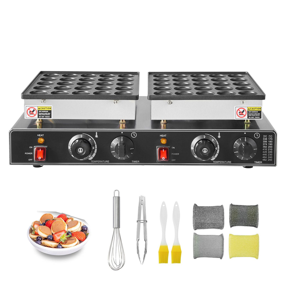 50PCS Mini Dutch Pancake Maker, Non-stick Stainles - V952-SBJNP-543-50X0001002V3