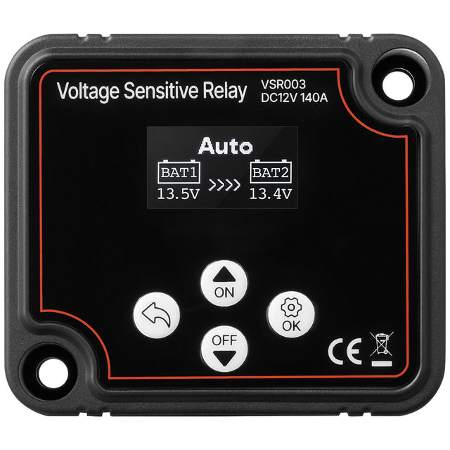 12V 140A Dual Battery Isolator VSR LCD
