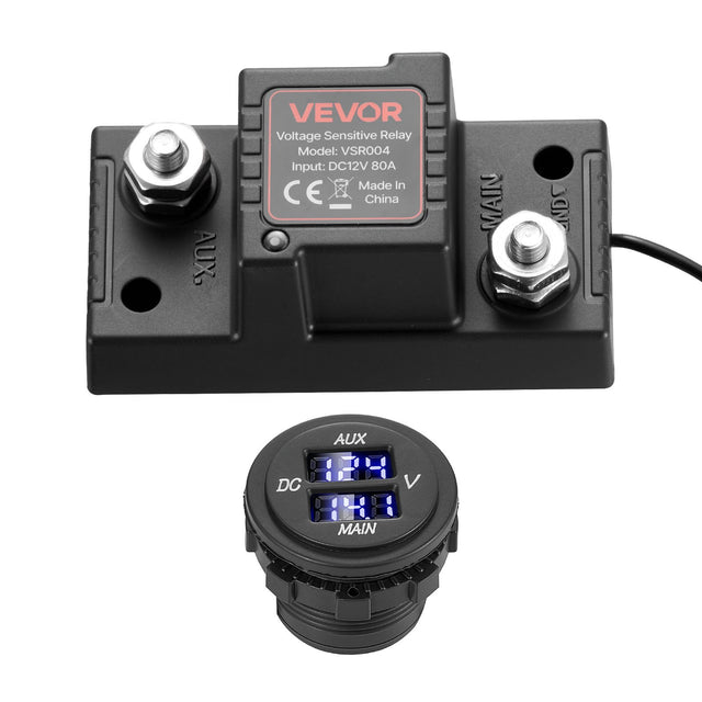 12V 80A Dual Battery Isolator VSR LCD