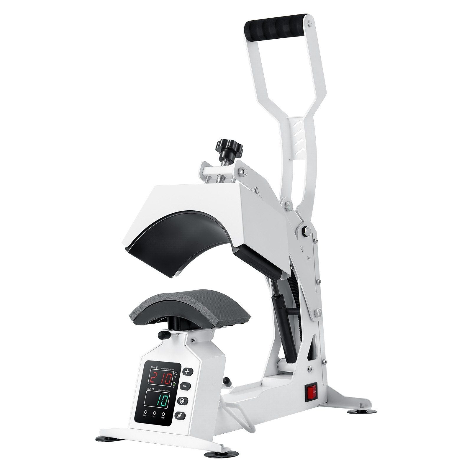Hat Heat Press Machine, with 4 Interchangeable Platens and Caps Stretcher, Precise Temperature & Time Control, Heat Press for Hats and Caps, for HTV Iron On and Sublimation Projects, White